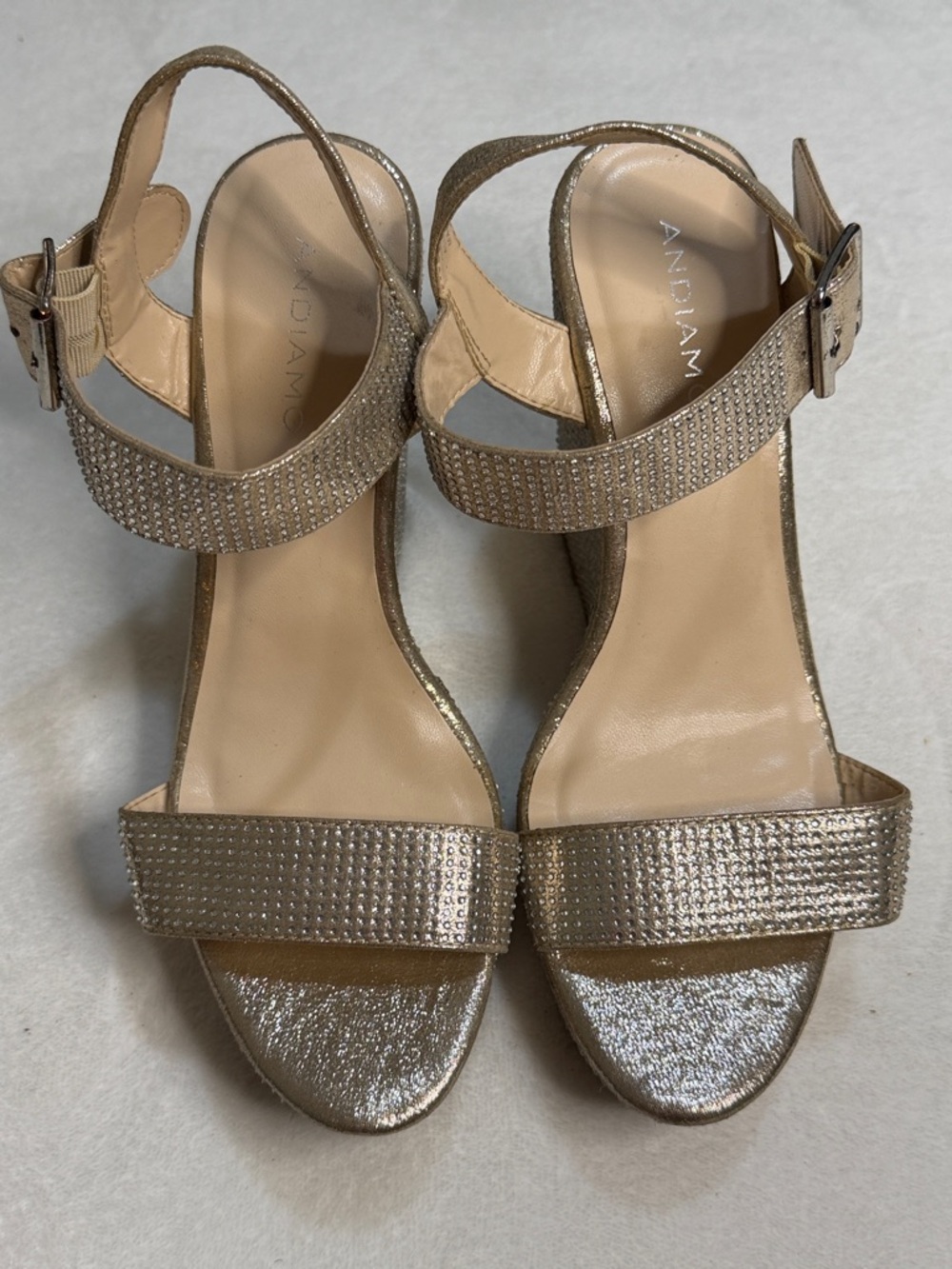 Othr Metallic Gold Strappy Heeled Sandals